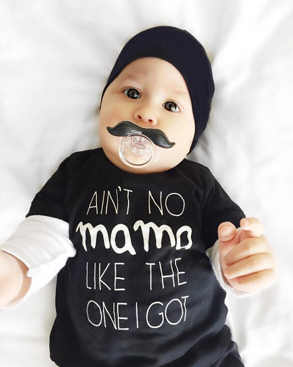 Tricou copii negru "Ain't No Mama" Drool
