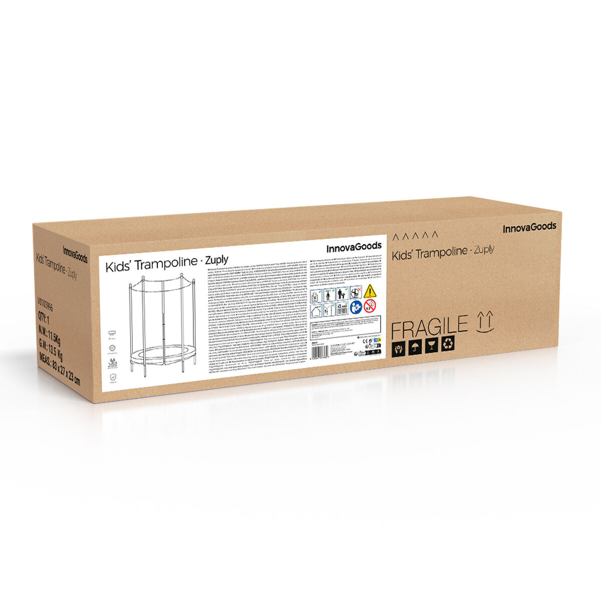 Trambulină pentru copii cu plasă de siguranță Zuply InnovaGoods - Jucarii si jocuri, În aer liber și sport