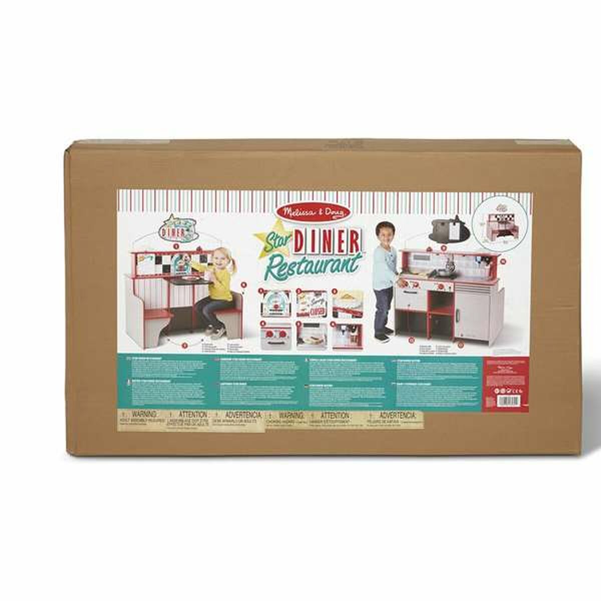 Bucătărie de Jucărie Melissa & Doug Restaurant 108 x 66 x 18 cm - Jucarii si jocuri, Imitații de jocuri
