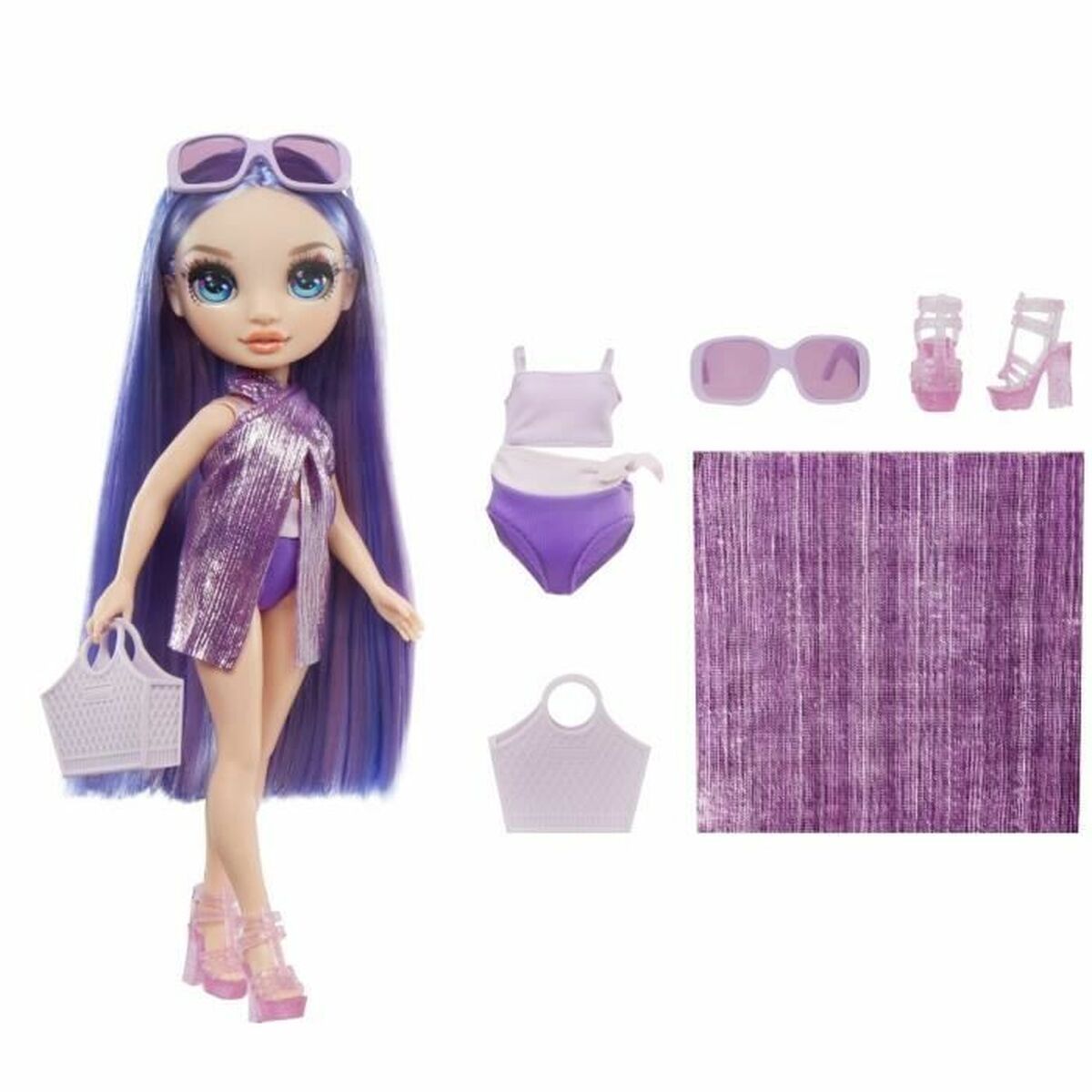Păpușă Bebe Rainbow High Swim & Style Violet - Jucarii si jocuri, Păpuși și accesorii