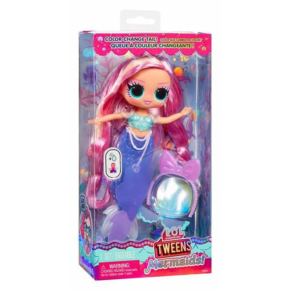 Păpușă LOL Surprise! Lola Waves 25,4 x 12,7 x 6,35 cm Sirenă - Jucarii si jocuri, Păpuși și accesorii