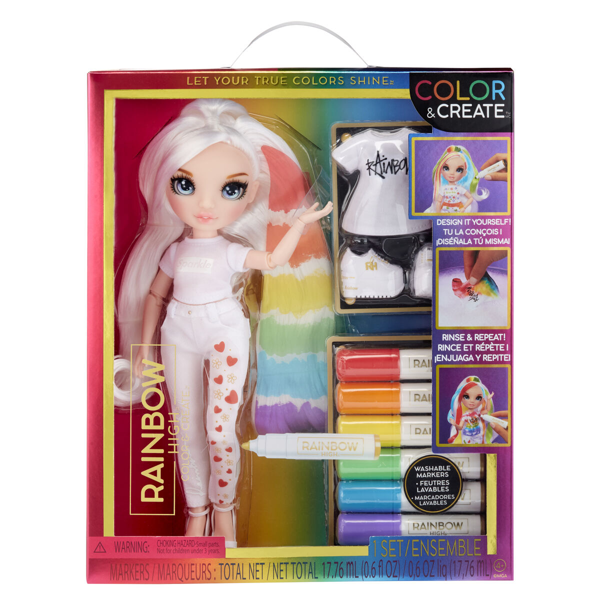 Păpușă Rainbow High Color & Create 22 cm - Jucarii si jocuri, Păpuși și accesorii