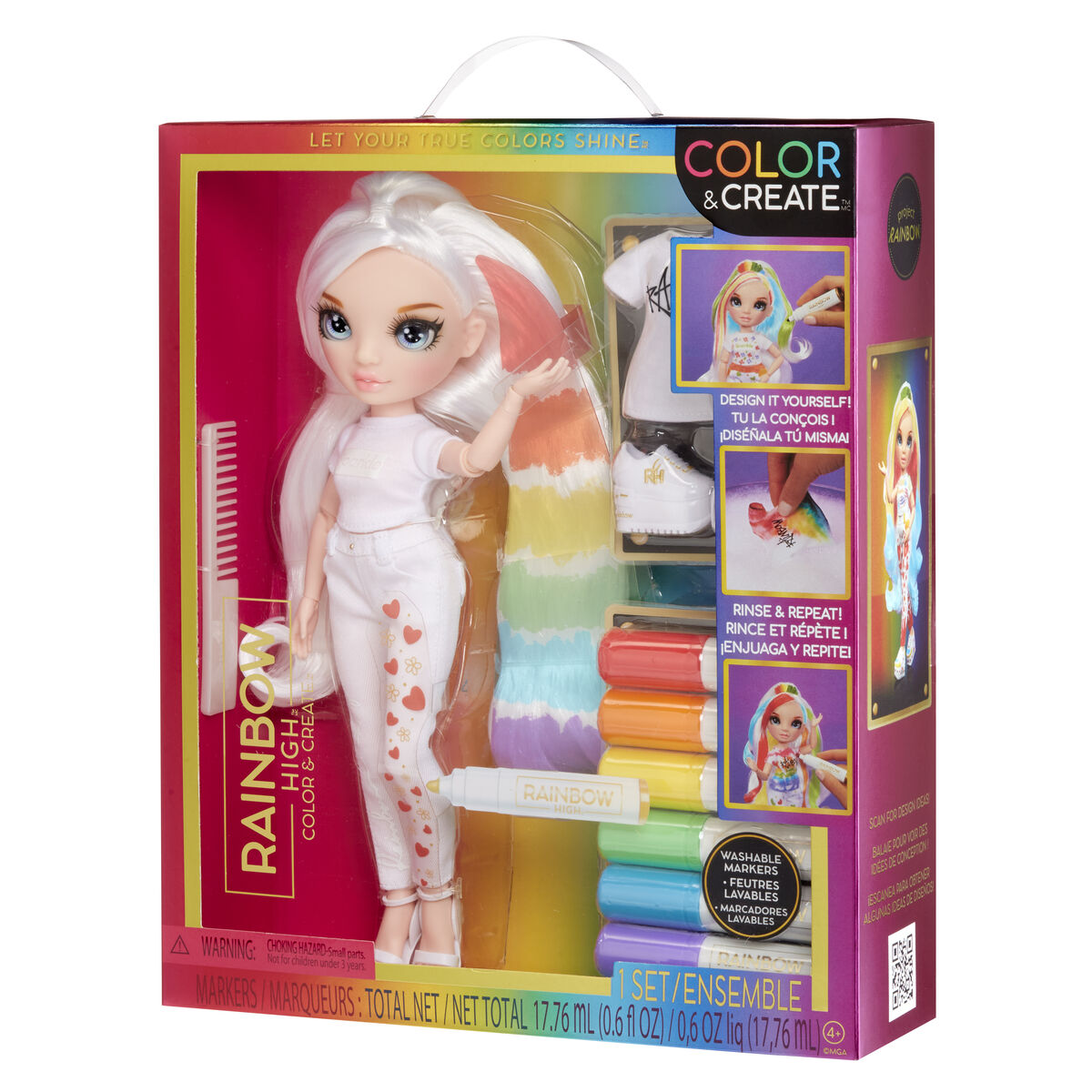 Păpușă Rainbow High Color & Create 22 cm - Jucarii si jocuri, Păpuși și accesorii