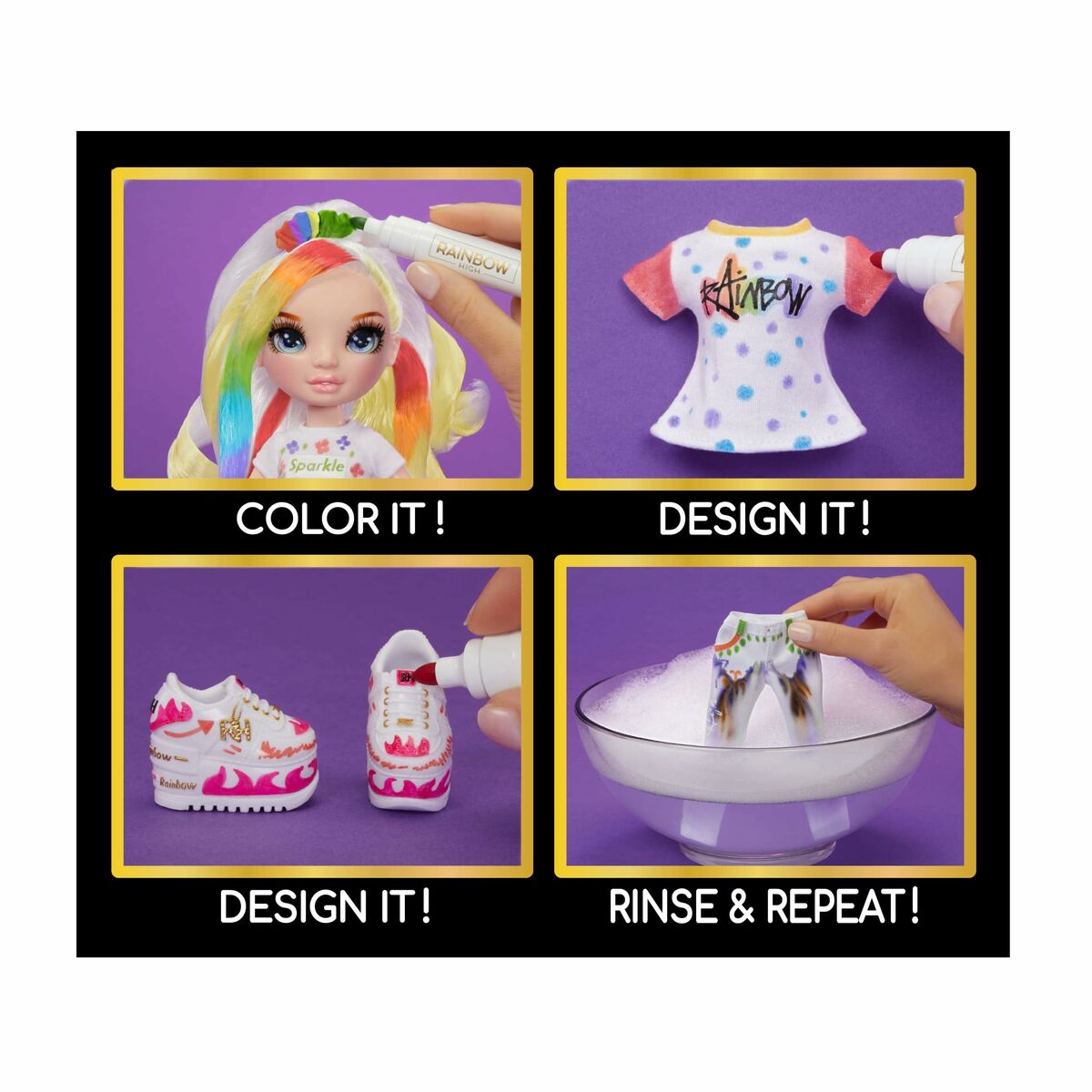 Păpușă Rainbow High Color & Create 22 cm - Jucarii si jocuri, Păpuși și accesorii