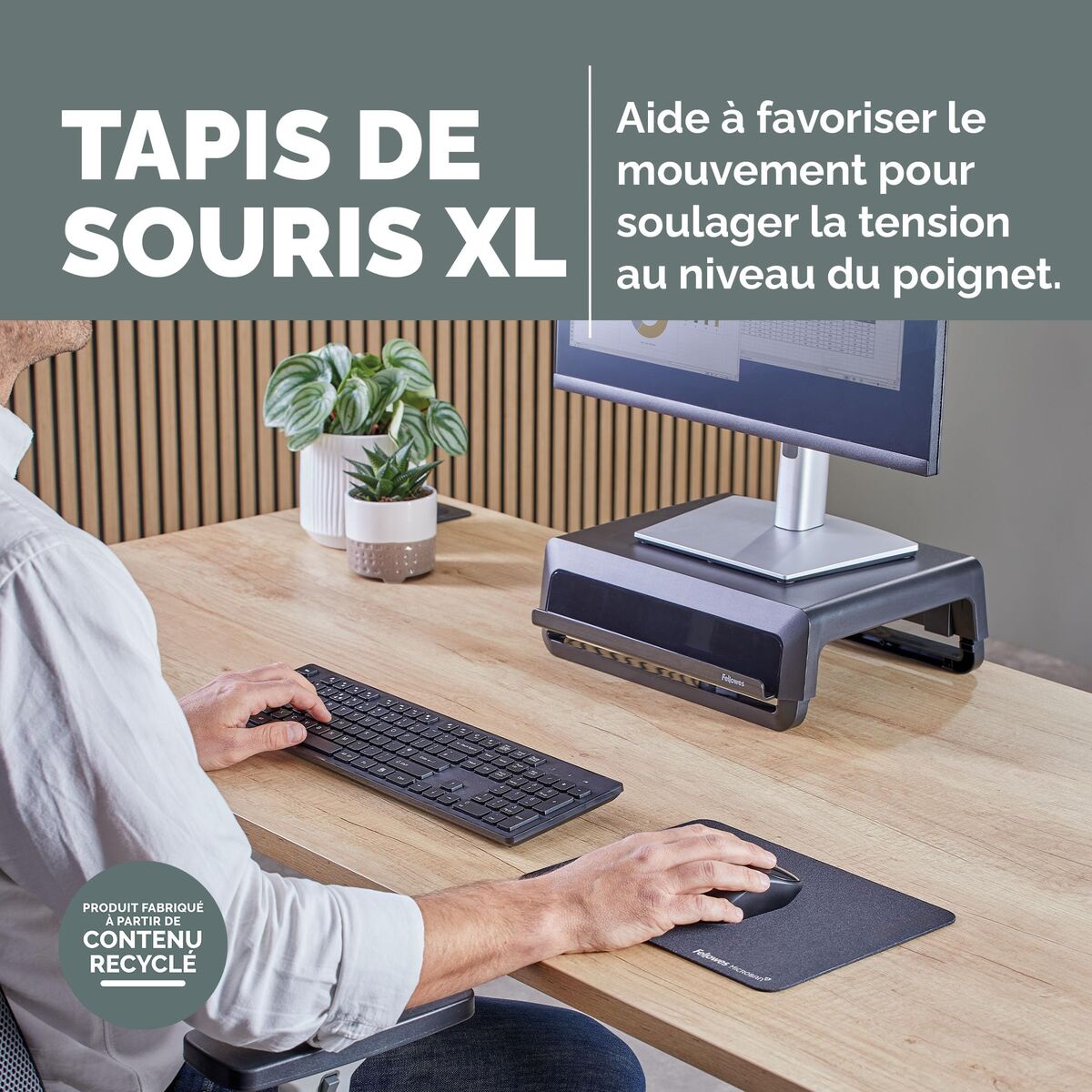 Covoraș de șoarece Fellowes 100138995 Negru - Tehnică de calcul, Accesorii