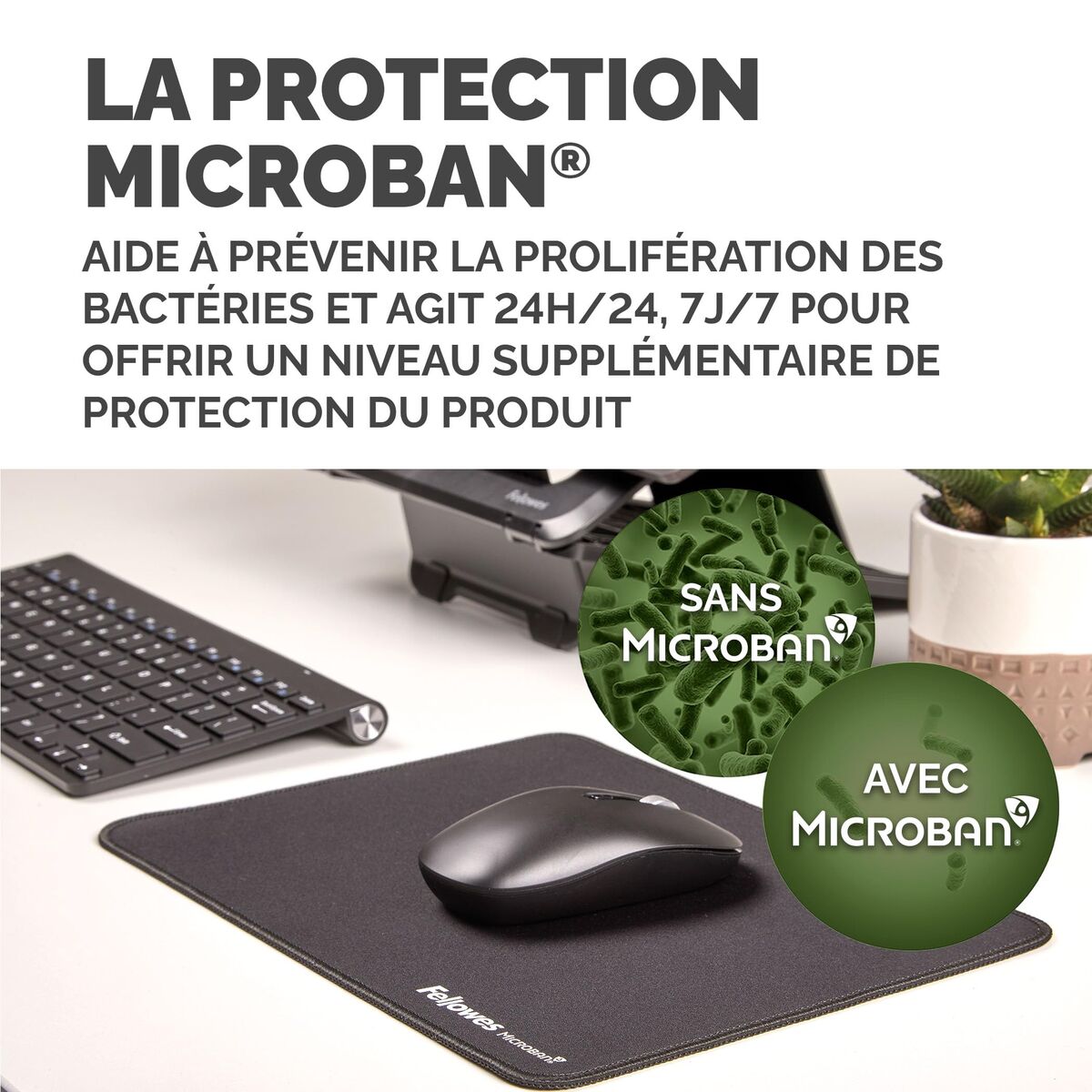 Covoraș de șoarece Fellowes 100138995 Negru - Tehnică de calcul, Accesorii