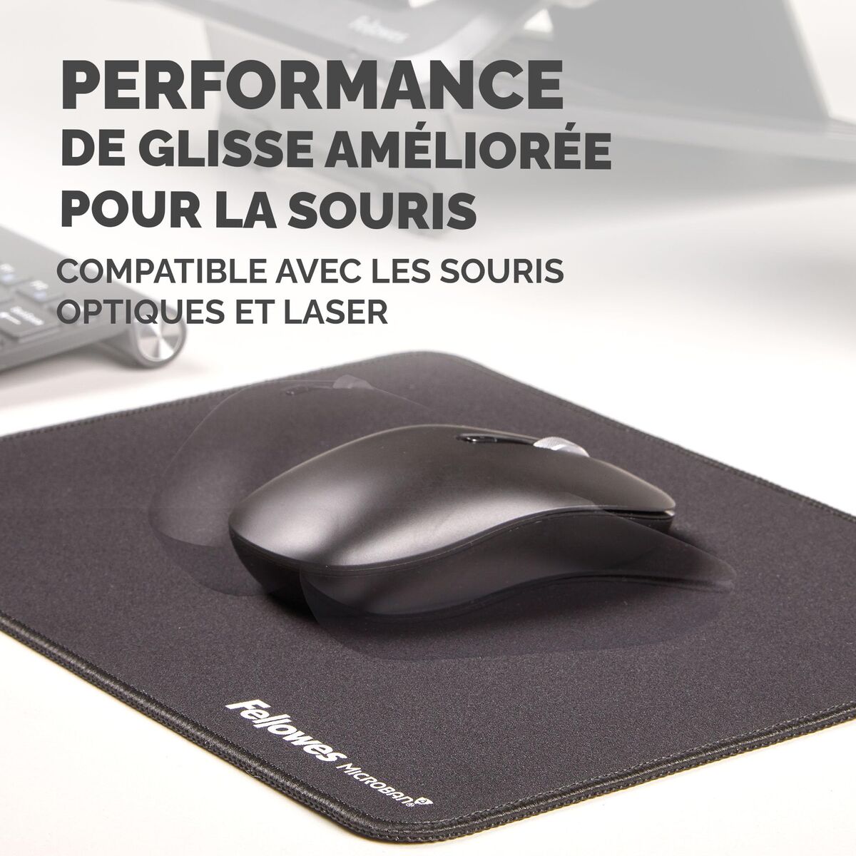 Covoraș de șoarece Fellowes 100138995 Negru - Tehnică de calcul, Accesorii