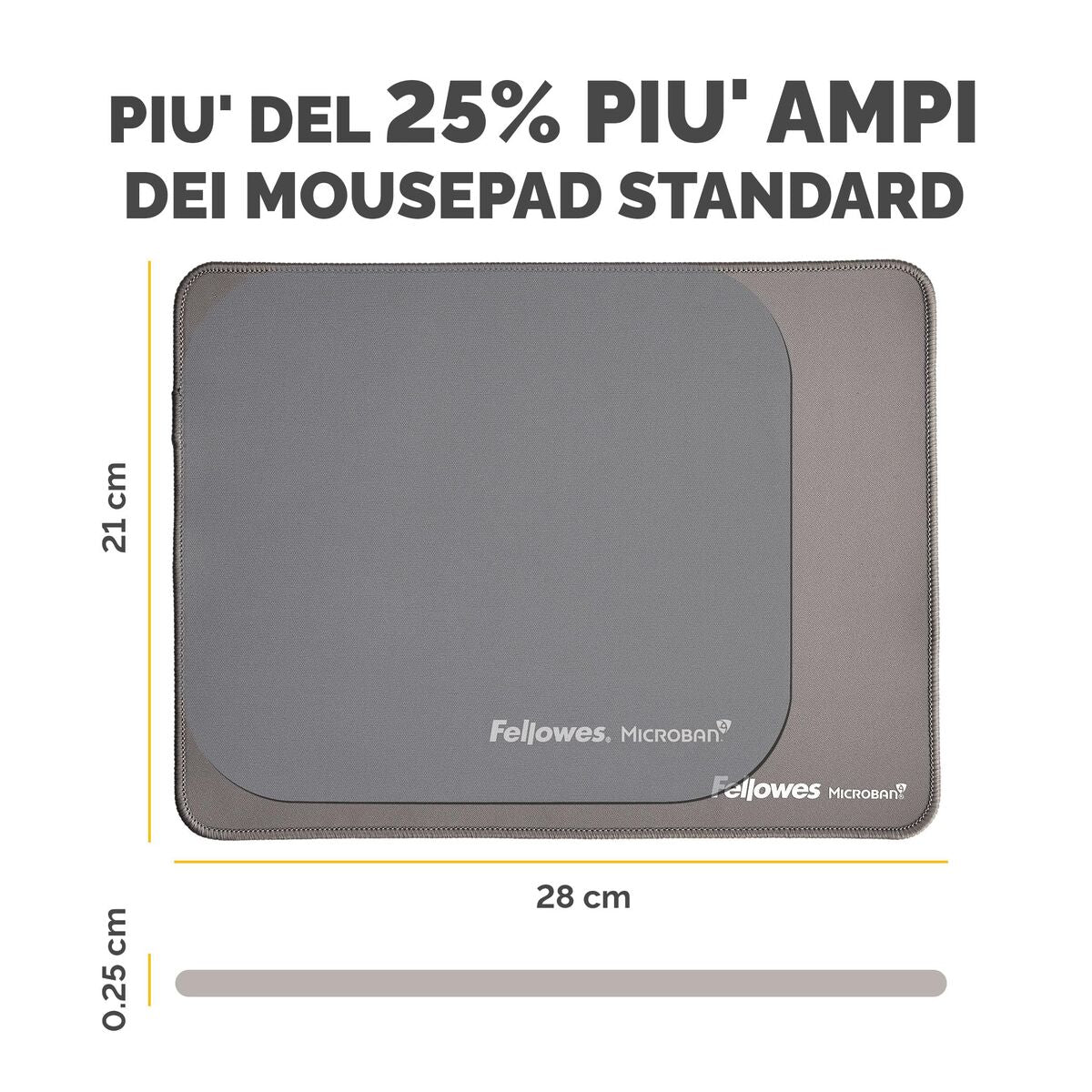 Covoraș de șoarece Fellowes 100139316 Gri - Tehnică de calcul, Accesorii
