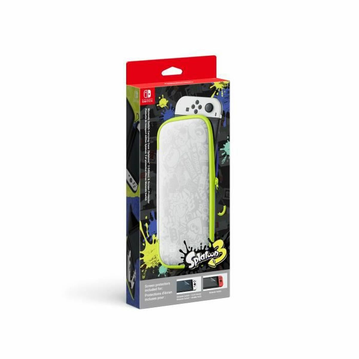 Carcasă pentru Nintendo Switch OLED Nintendo Splatoon 3 Membrană de Protecție pentru Ecran - Electronică, Joc video