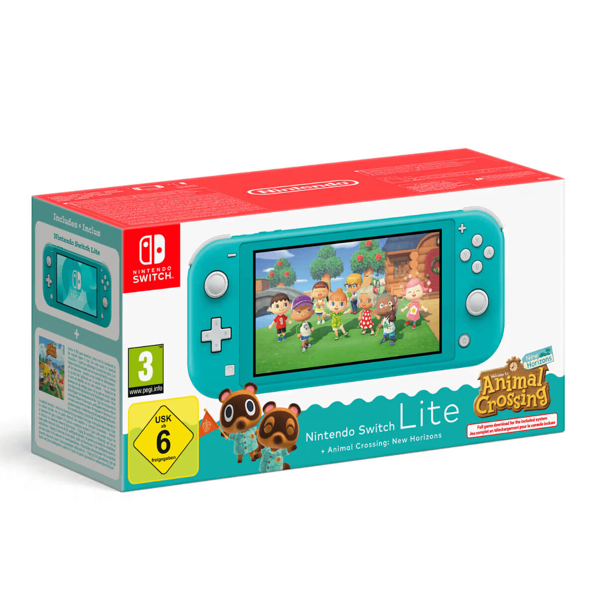 Nintendo Switch Lite + Animal Crossing Nintendo 45496546083 Turquoise - Electronică, Joc video