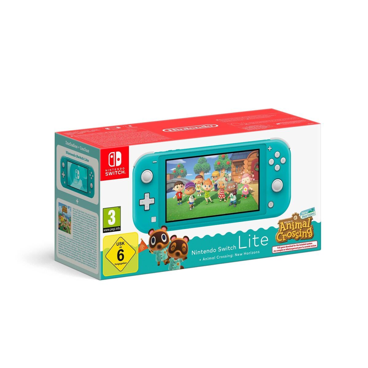 Nintendo Switch Lite + Animal Crossing Nintendo 45496546083 Turquoise - Electronică, Joc video