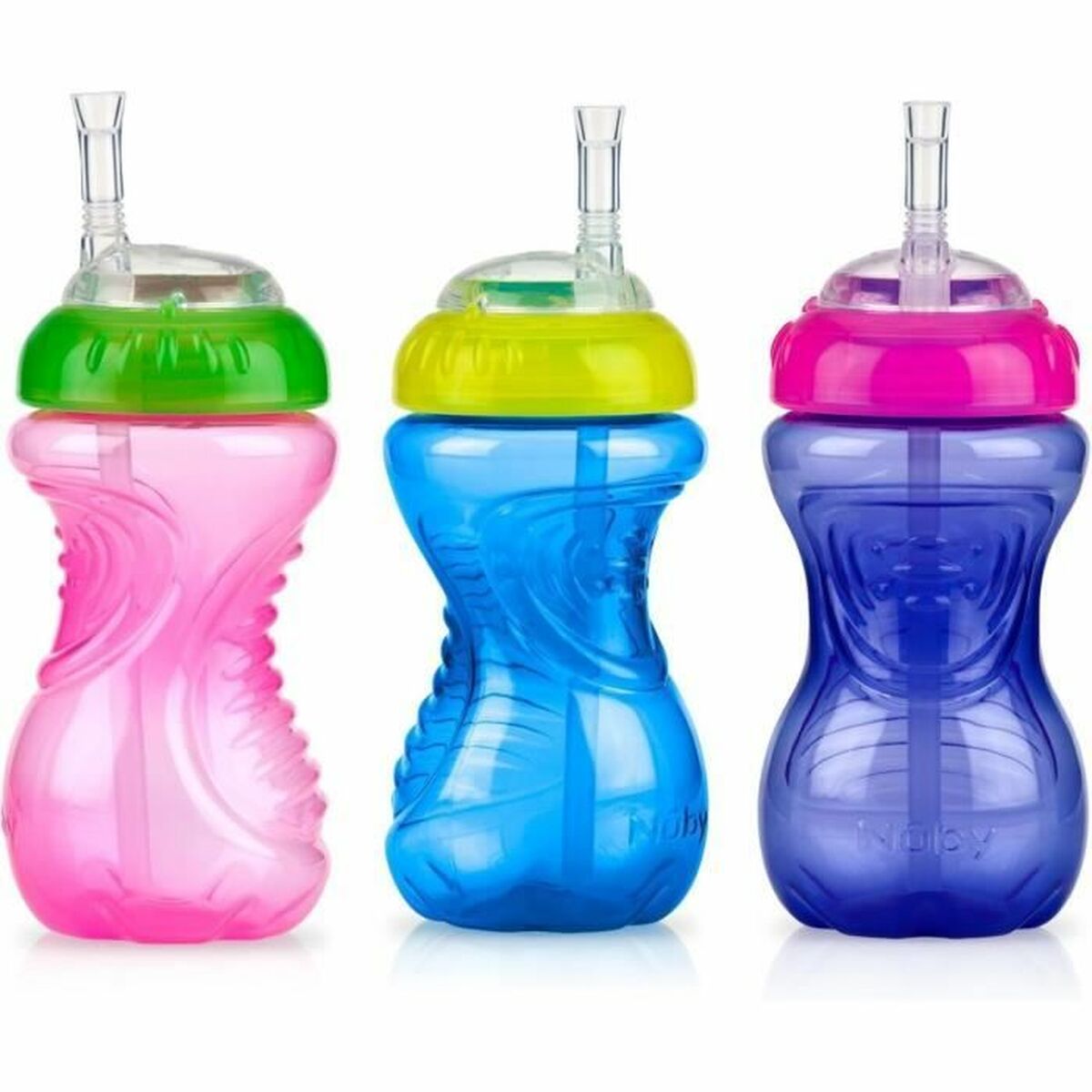 Paharul de învăţare Nûby Multicolor 300 ml 3 Piese - Bebelus, Alăptarea și hrănirea