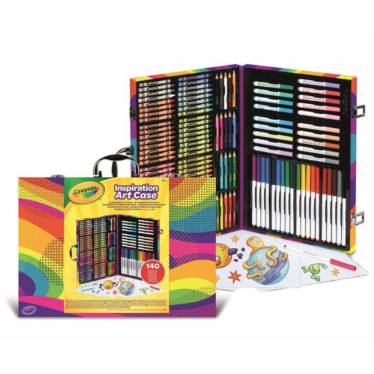 Set de pictură Crayola Rainbow 140 Piese - Jucarii si jocuri, Activități creative