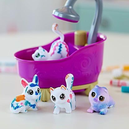 Playset Washimals Pets Crayola 74-7453 Cadă de baie 6 Piese - Jucarii si jocuri, Păpuși și figurine