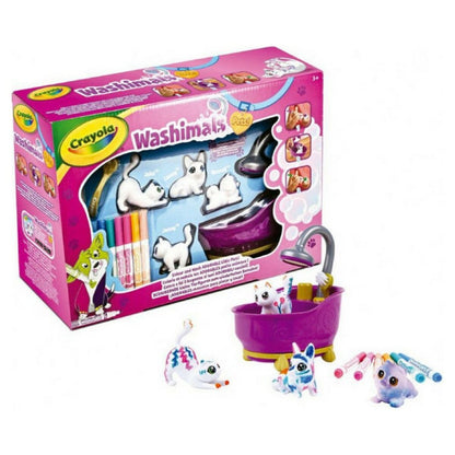 Playset Washimals Pets Crayola 74-7453 Cadă de baie 6 Piese - Jucarii si jocuri, Păpuși și figurine