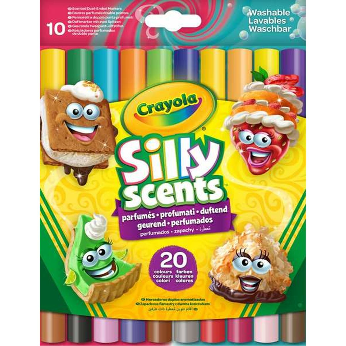 Set de Carioci Crayola Parfumat Lavabil/ă Cu două capete 10 Piese - Birou și papetărie, Pixuri, creioane și articole de scris
