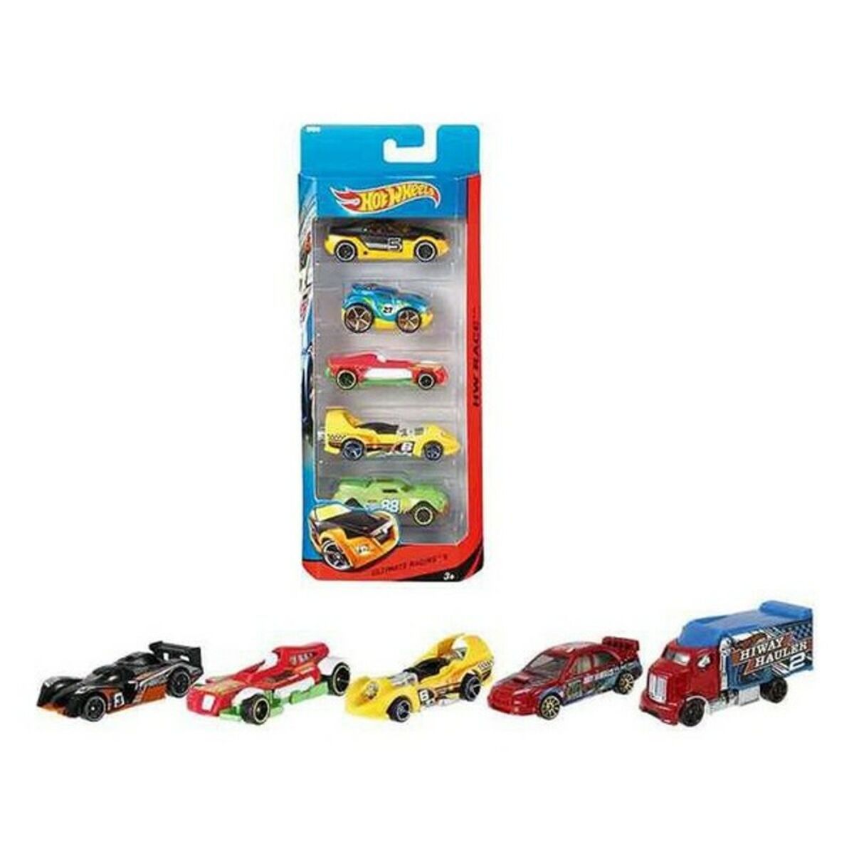Set de 5 Mașini Hot Wheels 1806 Multicolor Portocaliu - Jucarii si jocuri, Vehicule