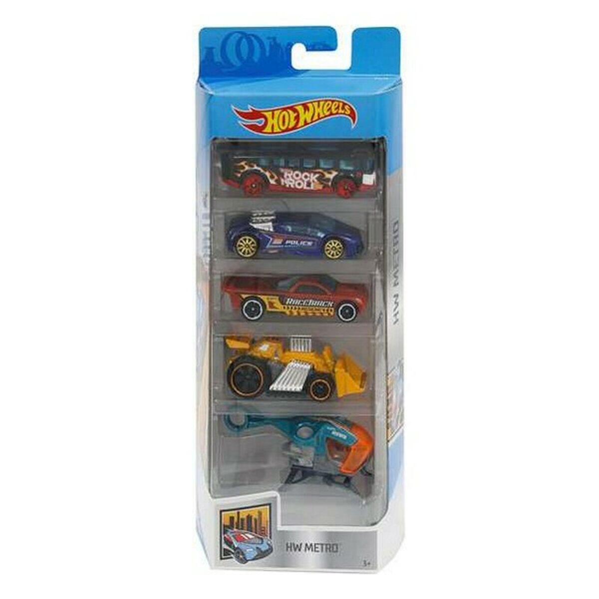 Set de 5 Mașini Hot Wheels 1806 Multicolor Portocaliu - Jucarii si jocuri, Vehicule