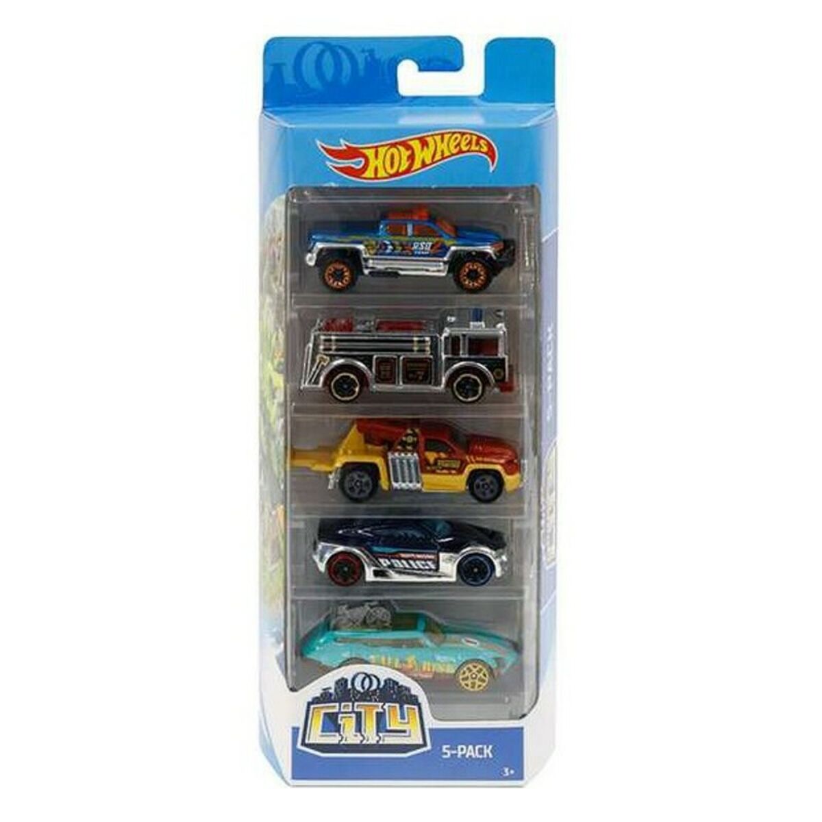 Set de 5 Mașini Hot Wheels 1806 Multicolor Portocaliu - Jucarii si jocuri, Vehicule