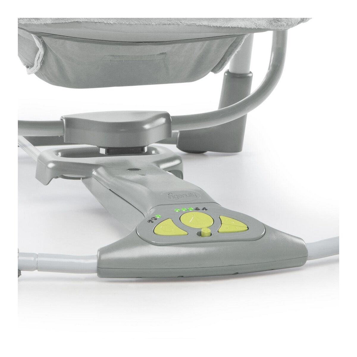 Scaun Balansoar Ingenuity Compact Swing - Hugs & Hoots Alb Gri - Bebelus, Activitate și divertisment