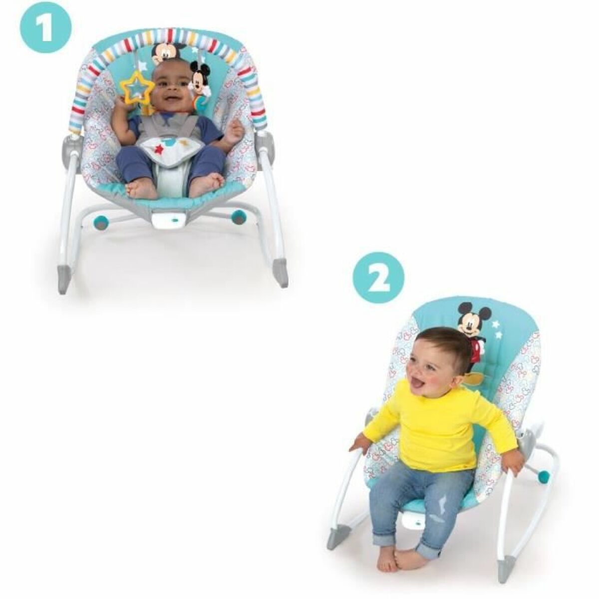 Hamac pentru Bebeluș Bright Starts Mickey Mouse Albastru - Bebelus, Dormitor