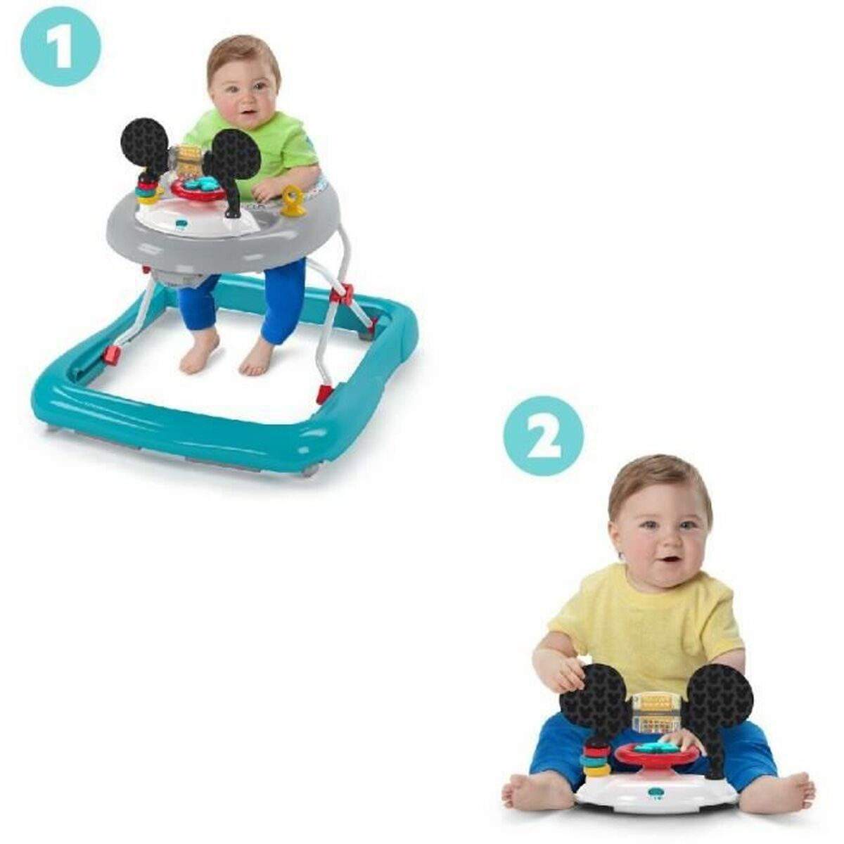 Mașină-Premergător Bright Starts Mickey Mouse - Jucarii si jocuri, În aer liber și sport