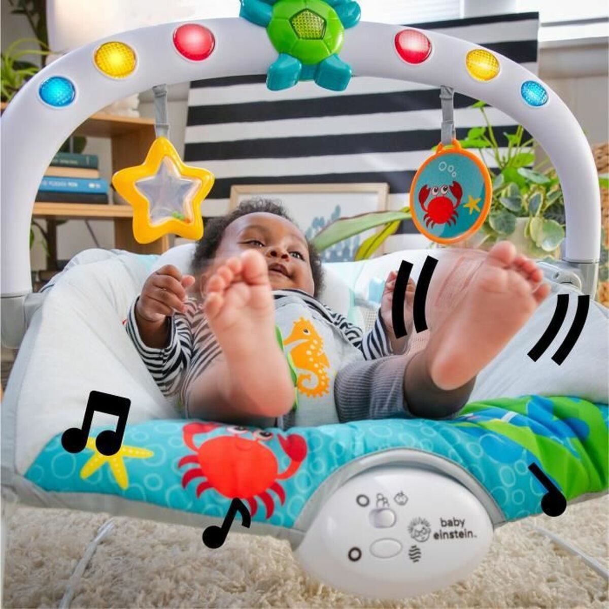 Hamac pentru Bebeluș Baby Einstein Ocean Albastru - Bebelus, Dormitor
