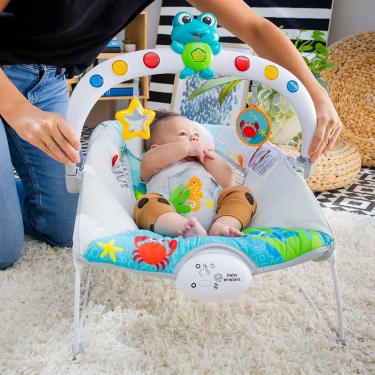 Hamac pentru Bebeluș Baby Einstein Ocean Albastru - Bebelus, Dormitor