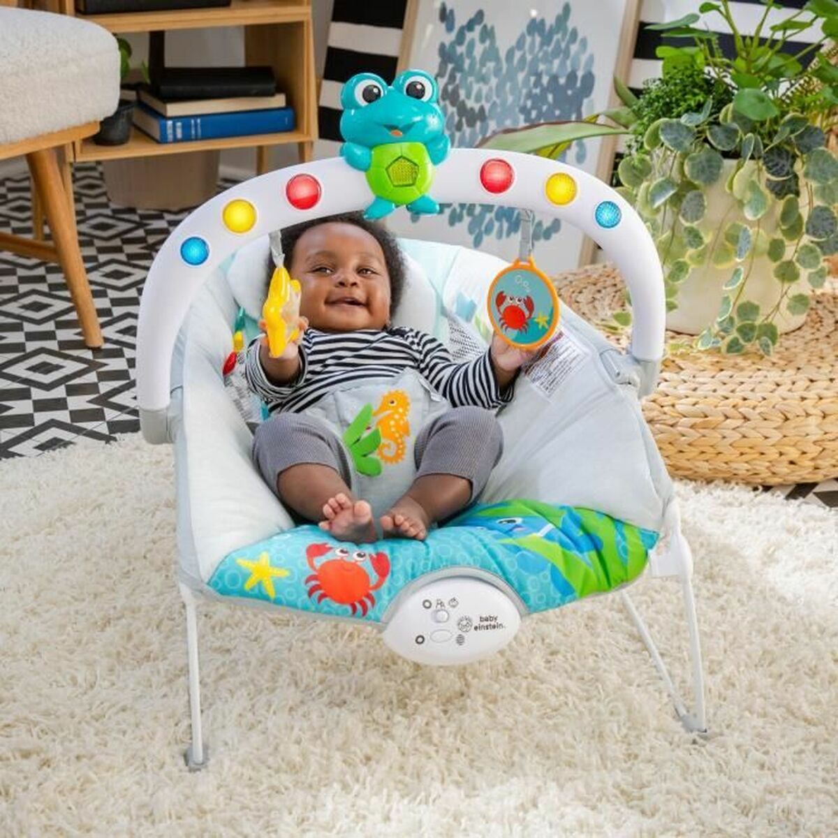 Hamac pentru Bebeluș Baby Einstein Ocean Albastru - Bebelus, Dormitor