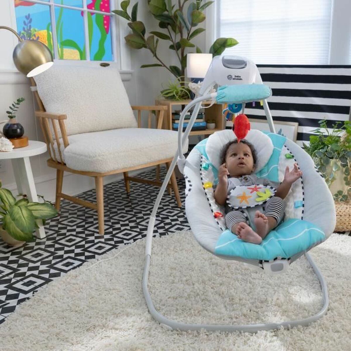 Hamac pentru Bebeluș Baby Einstein Ocean Albastru - Bebelus, Dormitor
