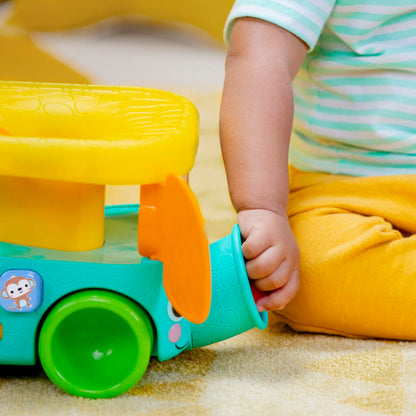 Jucărie de tras și împins Bright Starts Pop & Roll Safari Bus - Bebelus, Jucăriile copilăriei timpurii