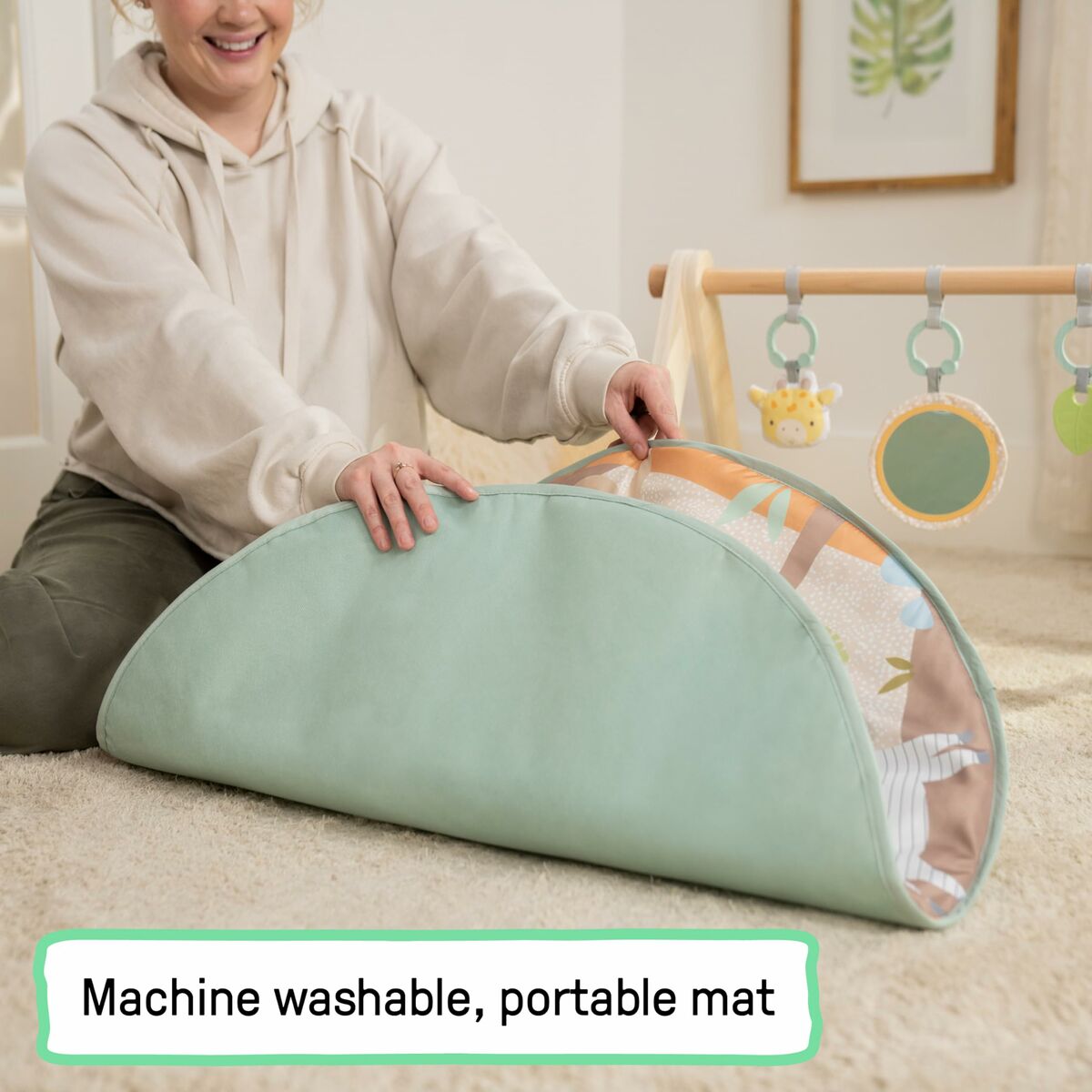 Saltea de joacă Ingenuity WonderWood 81,3 x 81,3 x 47 cm Multicolor - Bebelus, Activitate și divertisment