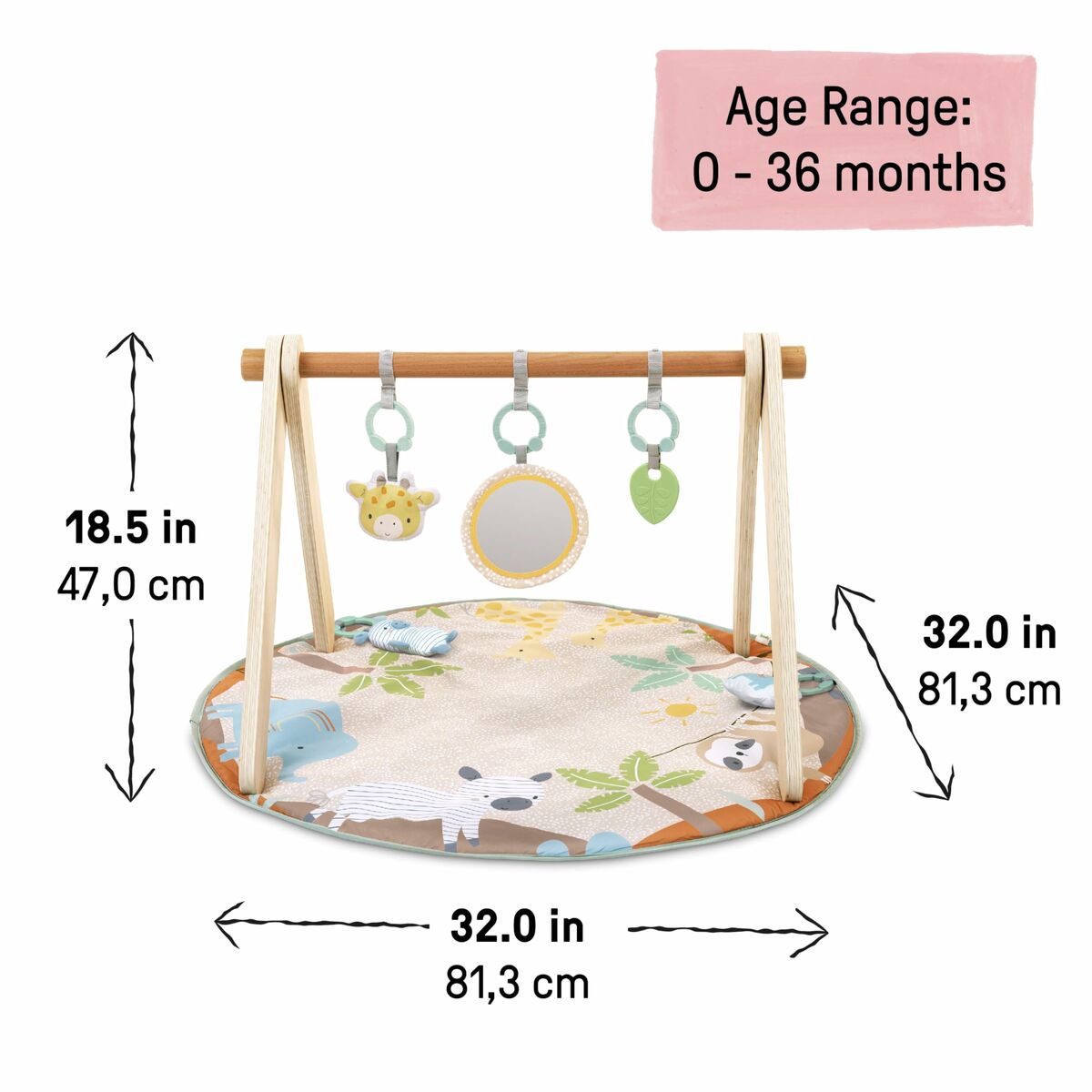Saltea de joacă Ingenuity WonderWood 81,3 x 81,3 x 47 cm Multicolor - Bebelus, Activitate și divertisment