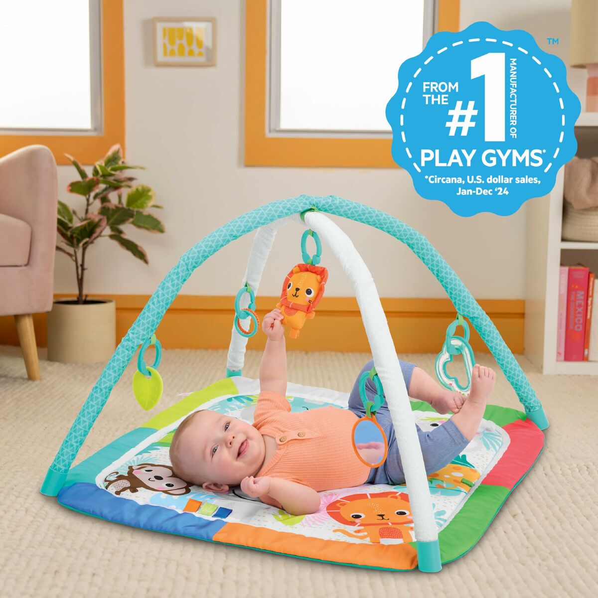 Saltea de joacă Bright Starts Junglă Multicolor - Bebelus, Activitate și divertisment