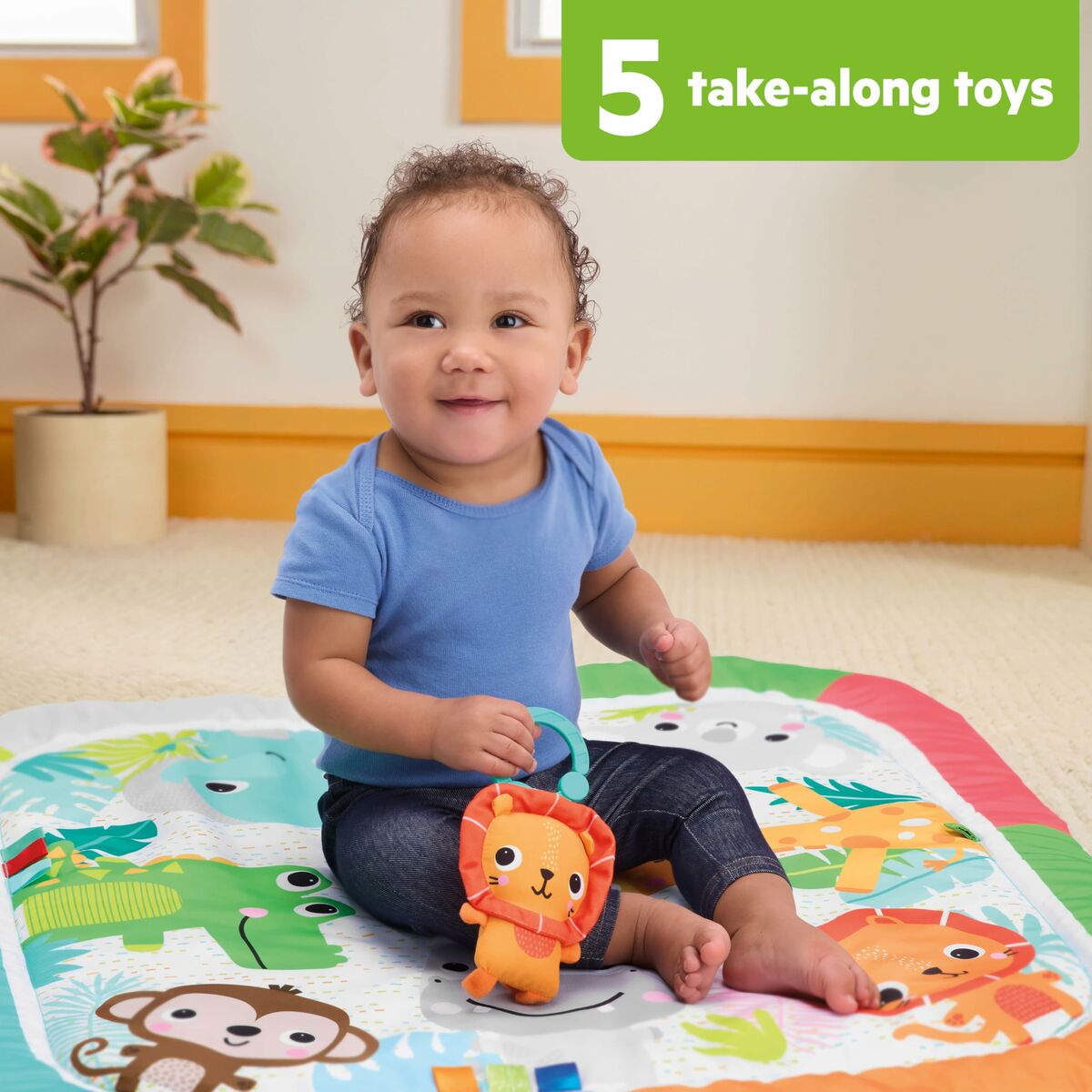 Saltea de joacă Bright Starts Junglă Multicolor - Bebelus, Activitate și divertisment