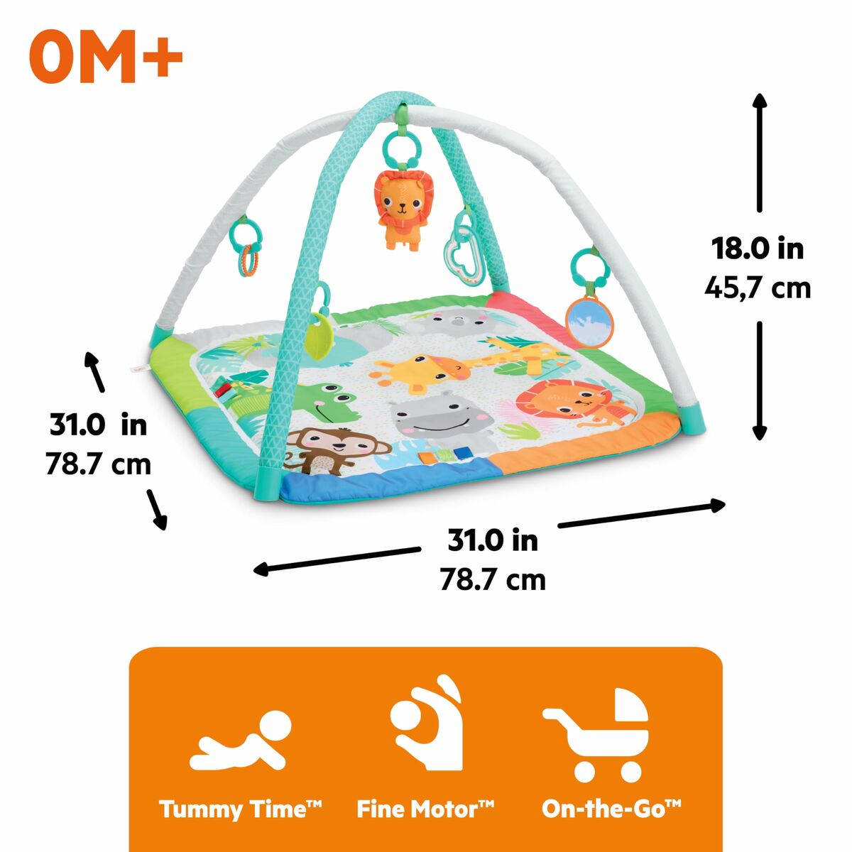 Saltea de joacă Bright Starts Junglă Multicolor - Bebelus, Activitate și divertisment