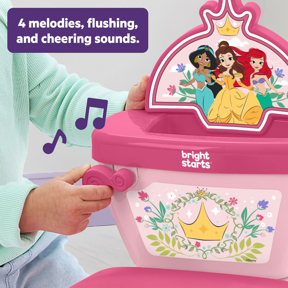 Oliță de noapte Bright Starts Princess Disney Roz - Bebelus, Pisoare și scaune