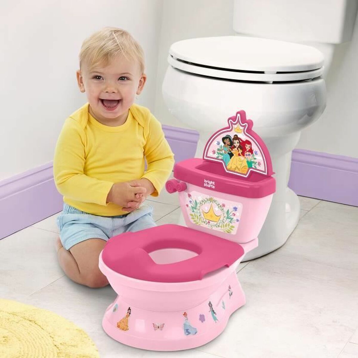 Oliță de noapte Bright Starts Princess Disney Roz - Bebelus, Pisoare și scaune