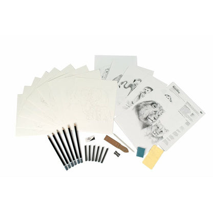 Set pentru desen Royal & Langnickel SKETCHING MADE EASY 33 Piese - Birou și papetărie, Arte și Meserii
