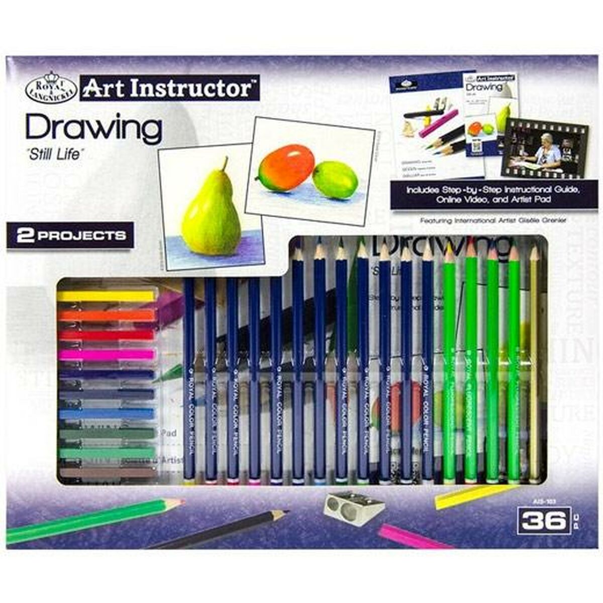 Set pentru desen Royal & Langnickel Art Instructor 36 Piese - Birou și papetărie, Arte și Meserii