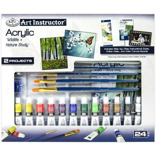Acrylic Paint Set Royal & Langnickel Art Instructor 24 Piese Multicolor - Birou și papetărie, Arte și Meserii