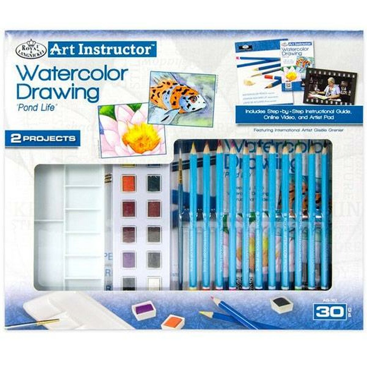 Set de vopsele acuarele Royal & Langnickel Art Instructor 30 Piese - Birou și papetărie, Arte și Meserii