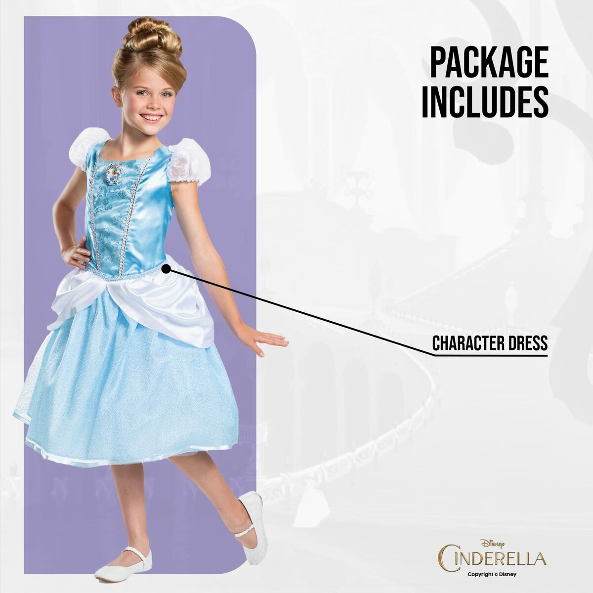 Costum Deghizare pentru Copii Jakks Pacific Cenușăreasa 5-6 Ani - Jucarii si jocuri, Costume și accesorii