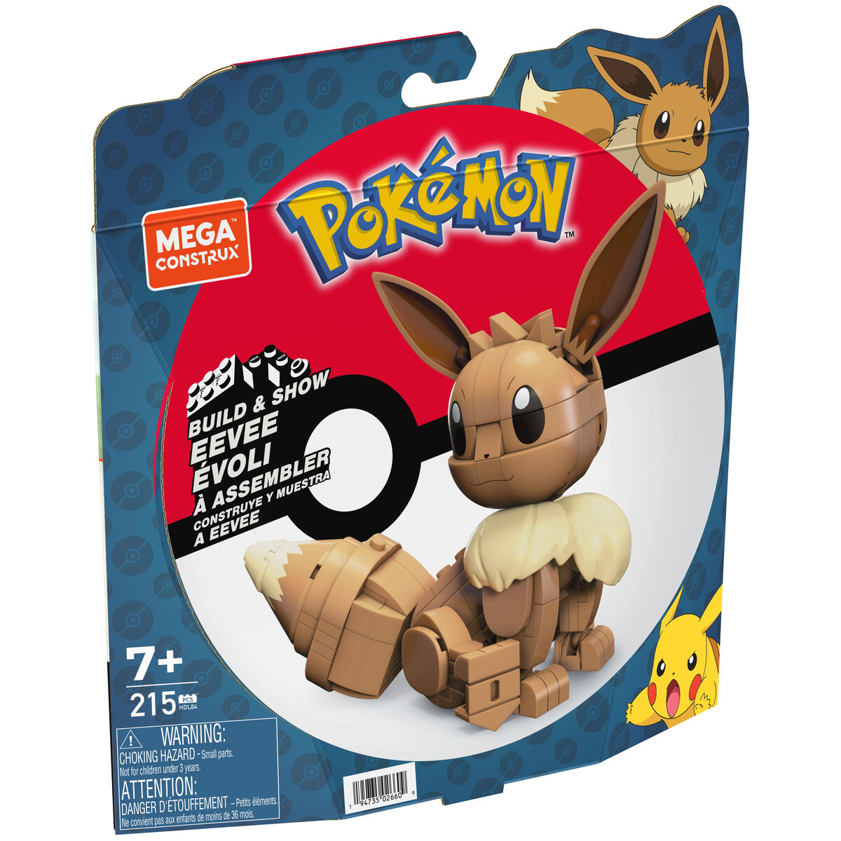 Figura îmbinată Mega Construx Eevee Medium + 7 Ani 215 Piese - Jucarii si jocuri