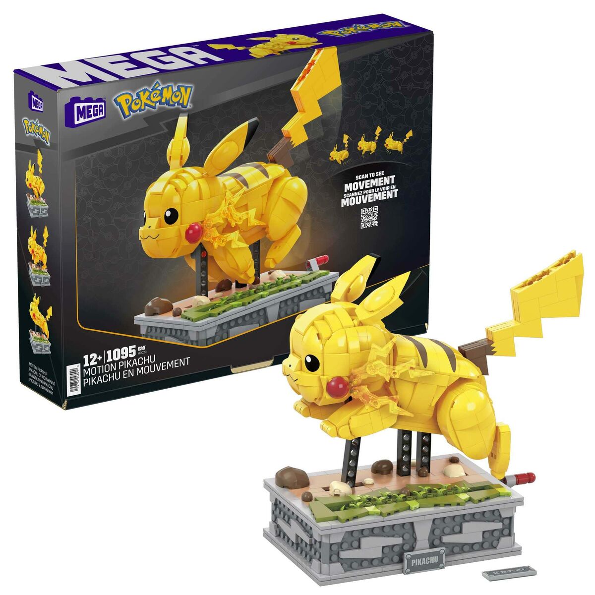 Kit de construcție Pokémon Mega Construx - Motion Pikachu 1095 Piese - Jucarii si jocuri