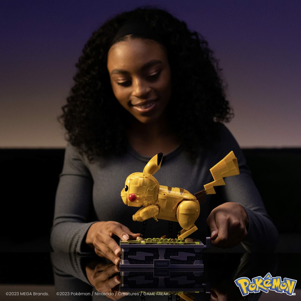 Kit de construcție Pokémon Mega Construx - Motion Pikachu 1095 Piese - Jucarii si jocuri