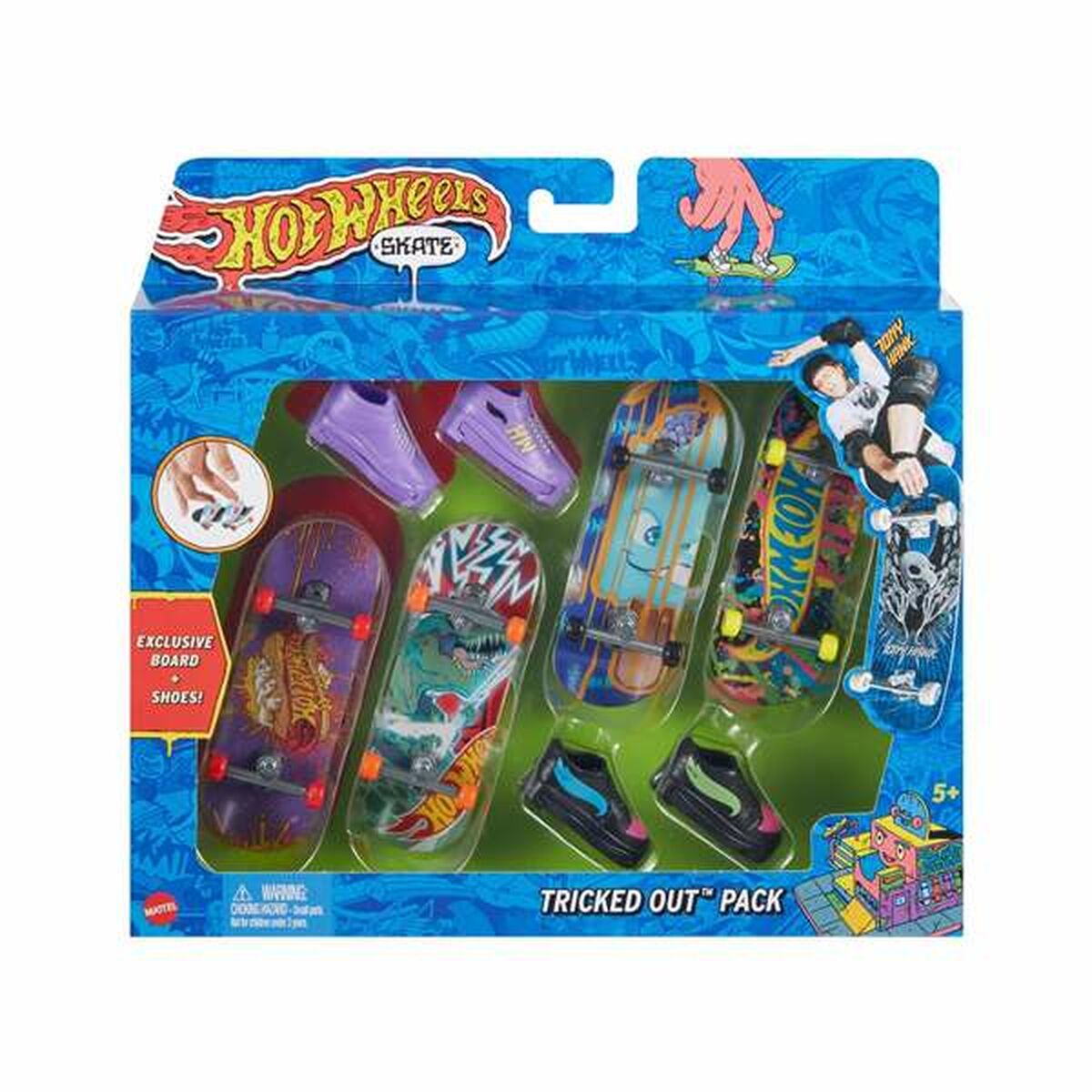 Skateboard jucărie pentru degete Hot Wheels 8 Piese - Jucarii si jocuri, Vehicule