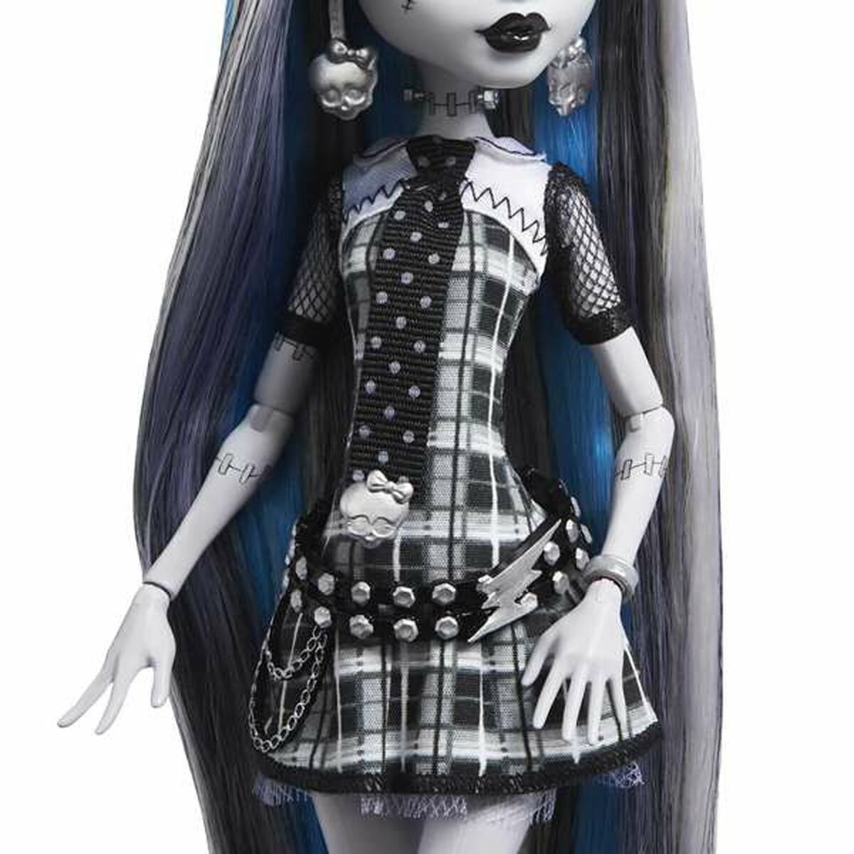 Păpușă Monster High Frankie Stein, Ediție de Colecție Reel Drama (Alb-Negru), Cu Pet Monster, 6+ Ani - Jucarii si jocuri, Păpuși și figurine