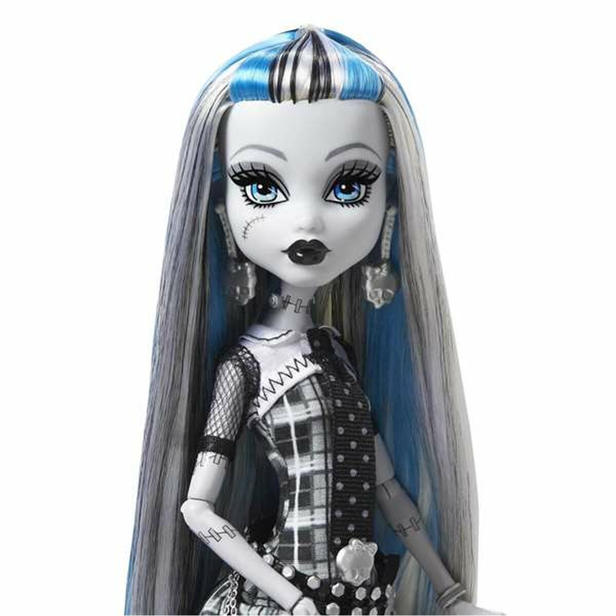 Păpușă Monster High Frankie Stein, Ediție de Colecție Reel Drama (Alb-Negru), Cu Pet Monster, 6+ Ani - Jucarii si jocuri, Păpuși și figurine