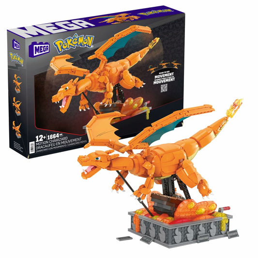 Kit de construcție Pokémon Mega Construx - Motion Charizard 1664 Piese - Jucarii si jocuri